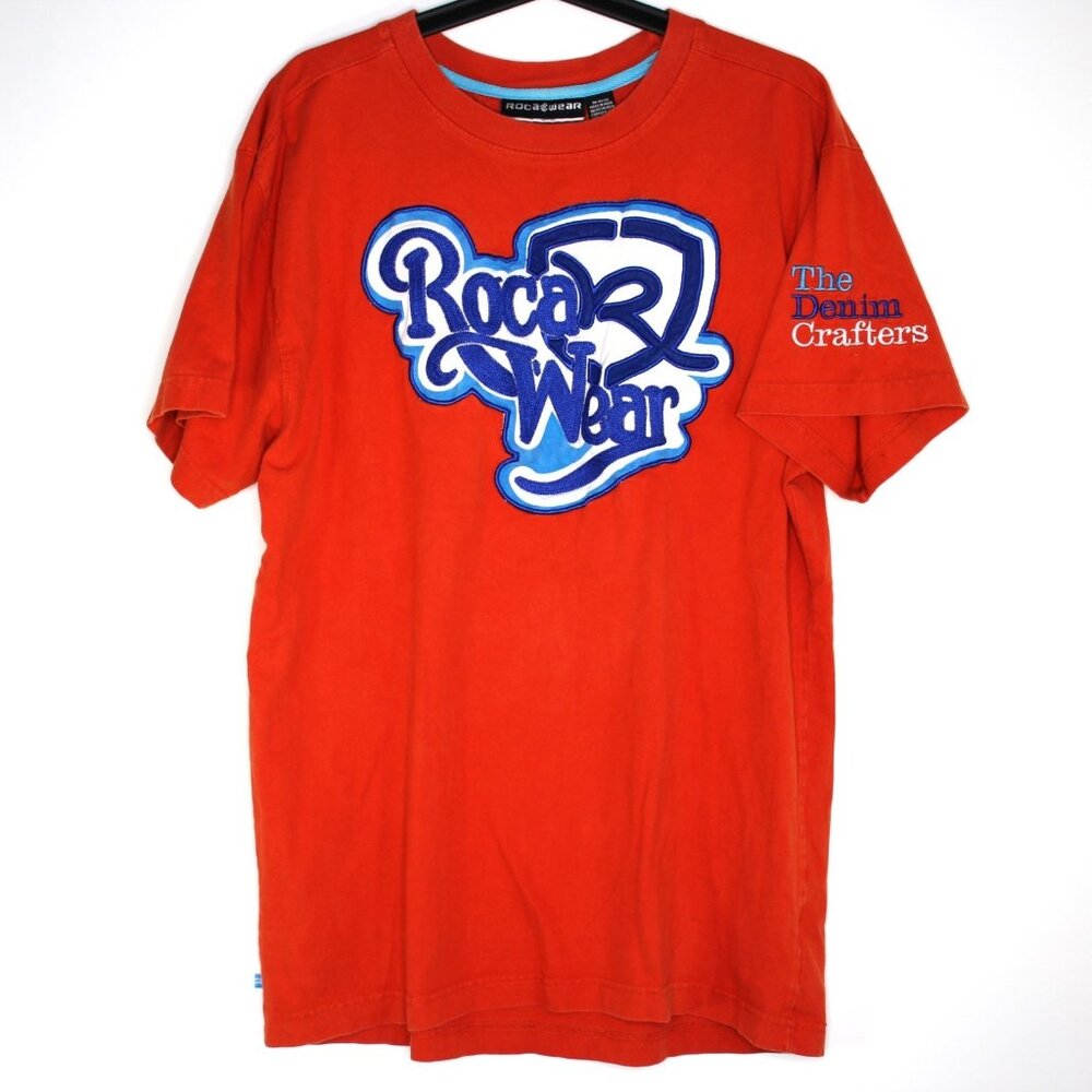Vintage Rocawear Boys XL 18-20 Embroidered Spell Out Y2K T-Shirt C1198